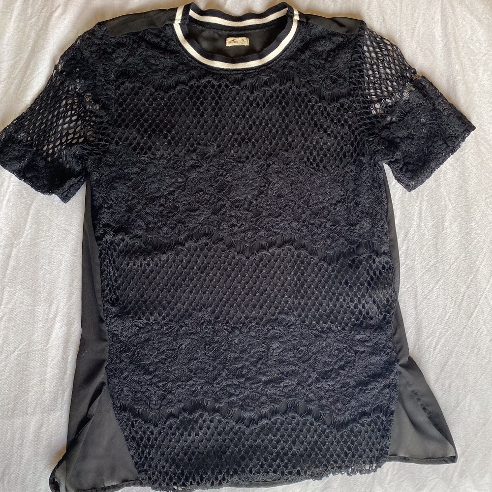 Hollister lacy black, long jersey tee